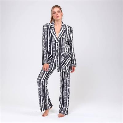 Di̇ji̇tal Baski Çi̇zgi̇li̇ Ceket