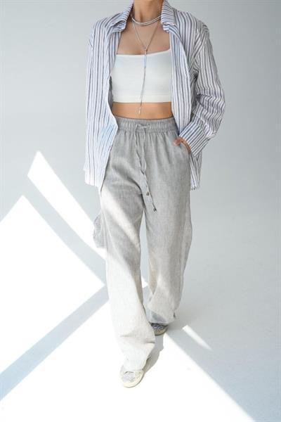 Dokuma Pantolon - Gri