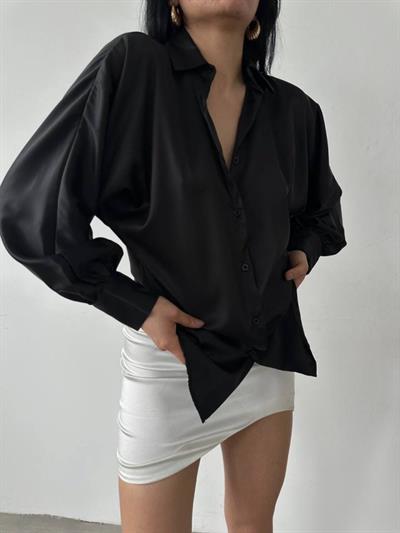 Dökümlü Saten Gömlek
