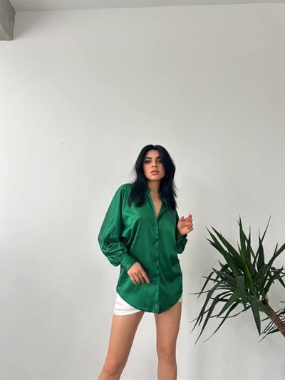 Dökümlü Saten Gömlek