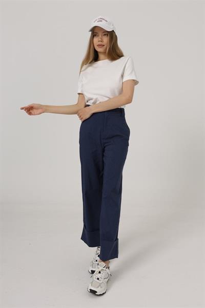 Duble Paça Pantolon - İndigo