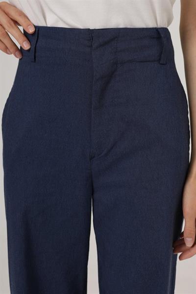 Duble Paça Pantolon - İndigo