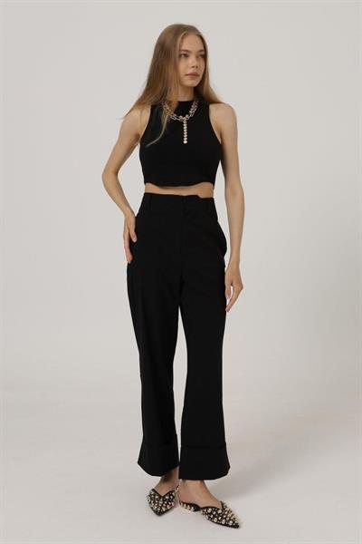 Duble Paça Pantolon - Siyah