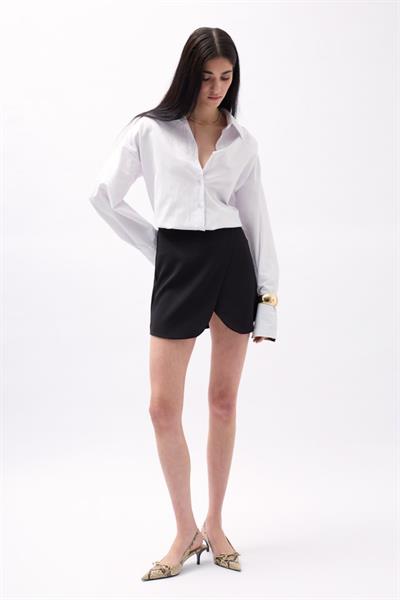 Düğme Detay Anvelop Mini Etek