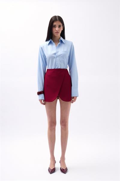 Düğme Detay Anvelop Mini Etek