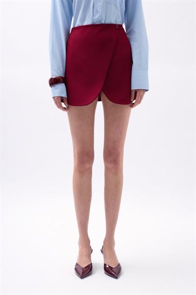 Düğme Detay Anvelop Mini Etek