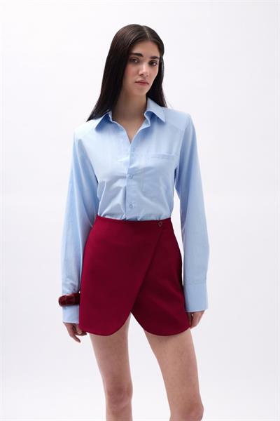 Düğme Detay Anvelop Mini Etek