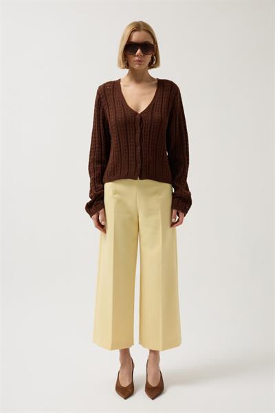 Düğme Detay Örgü Bluz