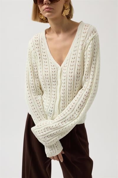 Düğme Detay Örgü Bluz