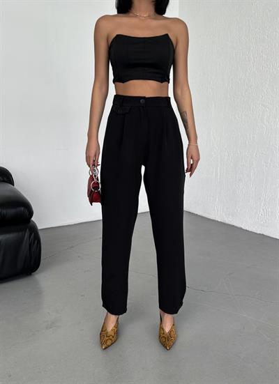 Düğmeli̇ Cep Kapakli Pantolon