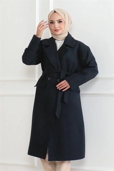 Düğmeli İçi Astarlı Kaşmir Kaşe Kaban - Laci