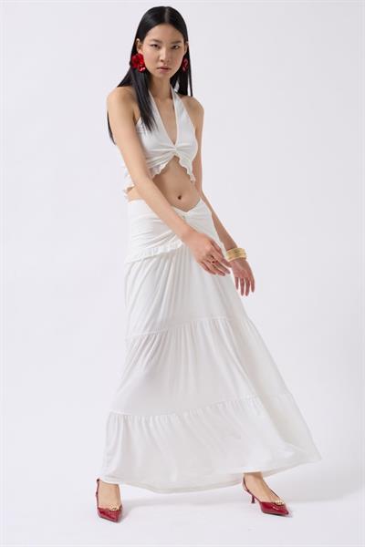 Düğüm Detay Fırfırlı Crop