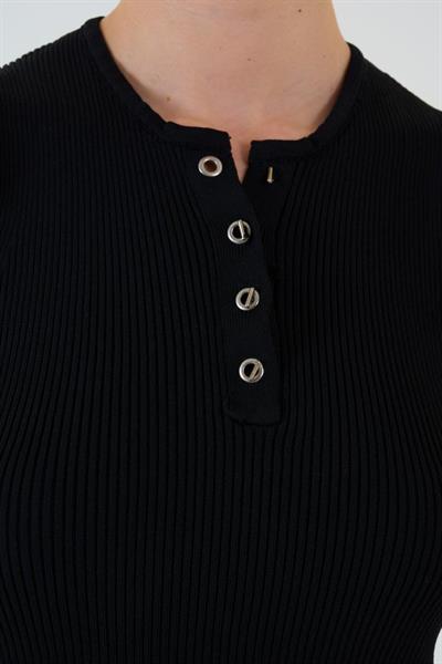 Düğümeli Atlet - Siyah