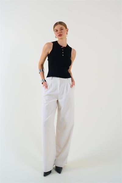 Düğümeli Atlet - Siyah