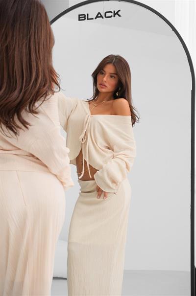 Düşük Bel Maxi Boy Etek