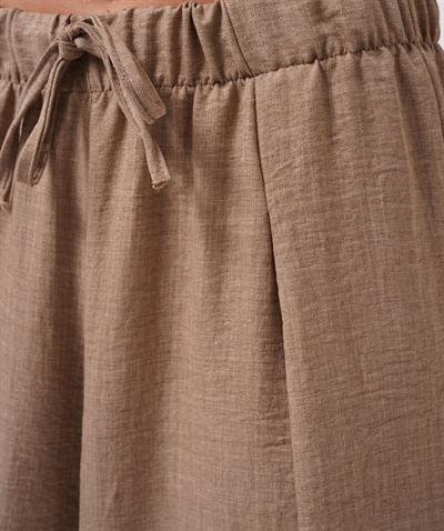 Düşük Bel Oversize Keten Pantolon
