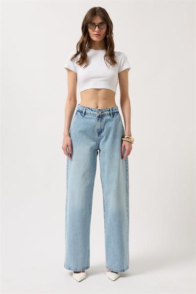 Düşük Bel Straight Jean