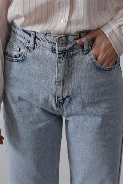 Düz Kesim Denim - Mavi