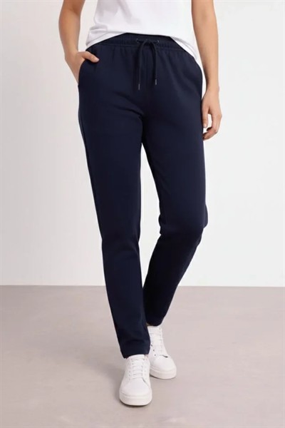 Düz Paça Beli Lastikli İpli Günlük Spor Eşofman Altı Rahat Fit - Lacivert