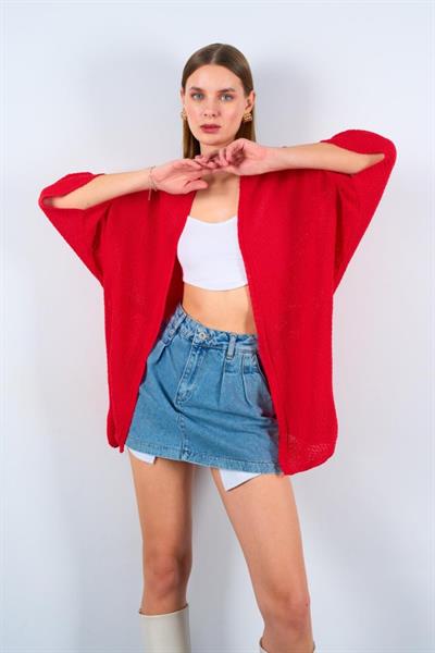 Düz Panço - Kırmızı