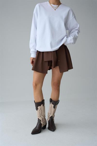 Düz SweatShirt - Beyaz