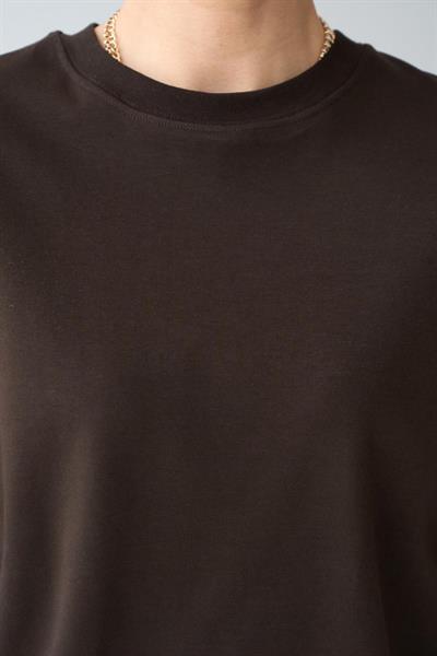 Düz SweatShirt - KAHVE