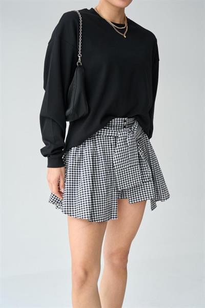 Düz SweatShirt - Siyah