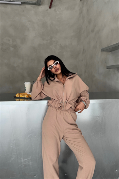 EŞOFMAN TAKIM GİFT KUMAŞ - Bej