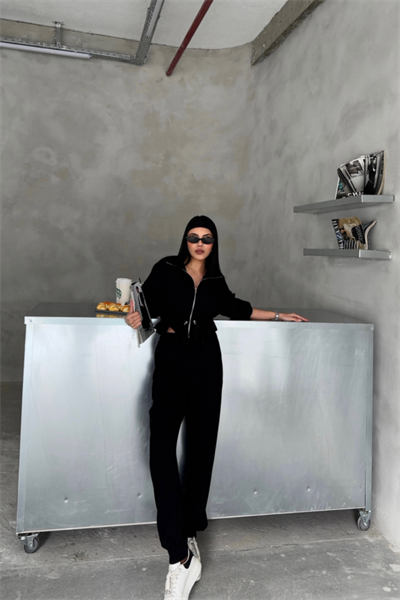 EŞOFMAN TAKIM GİFT KUMAŞ - Siyah