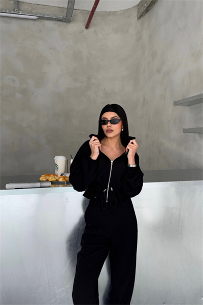 EŞOFMAN TAKIM GİFT KUMAŞ - Siyah