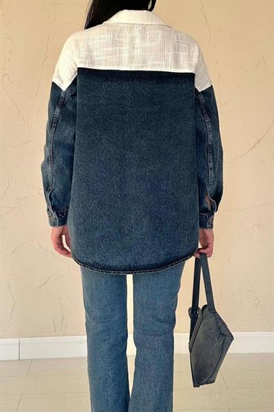 Ekru Kot Garnili Ceket