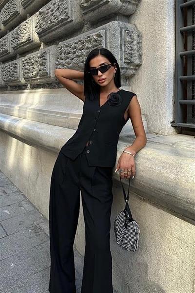 Elayne Akseuarlı Detay Yelek Takım 9900