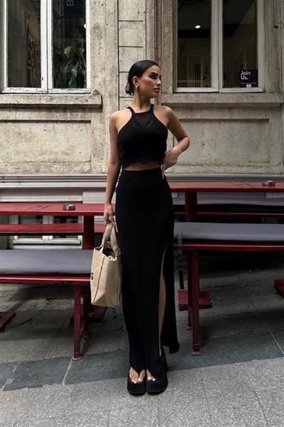 Elena Yırtmaç Detay Crop Takım 9834