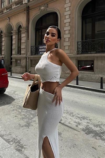 Elena Yırtmaç Detay Crop Takım 9834