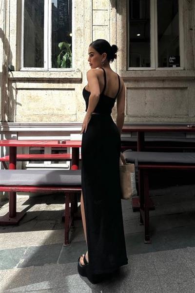 Elena Yırtmaç Detay Crop Takım 9834