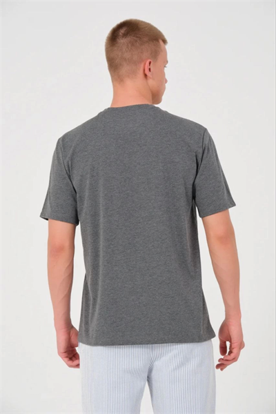 Erkek 24/1 Düz A Kalite Oversize T-shirt - Antrasit