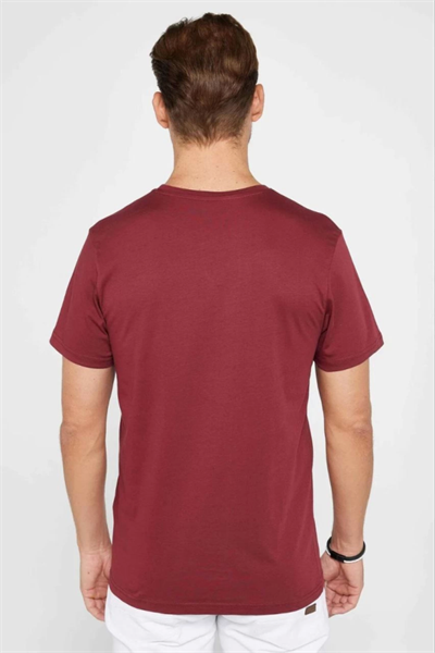 Erkek 24/1 Düz A Kalite Oversize T-shirt - Bordo