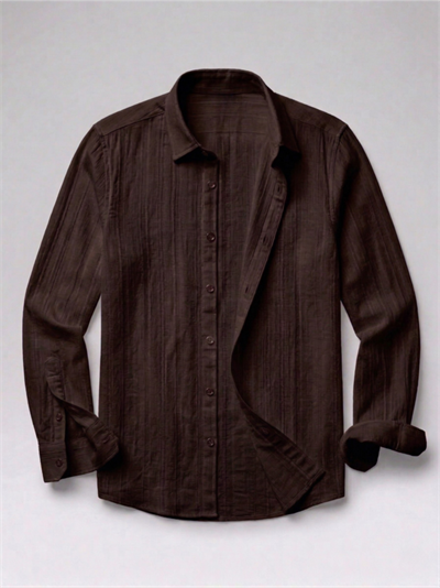 Erkek Armürlü Yarım Oversize Müslin Gömlek