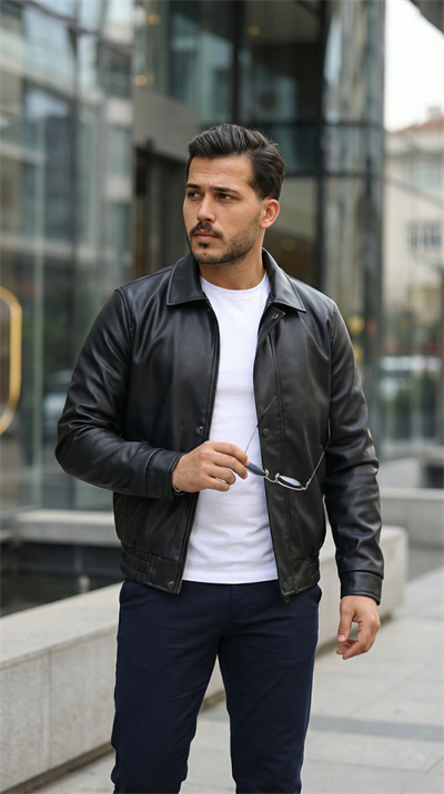 Erkek Astarlı Deri Ceket