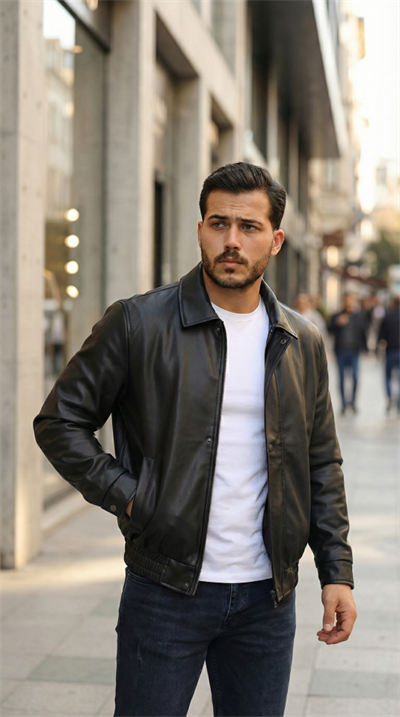 Erkek Astarlı Deri Ceket