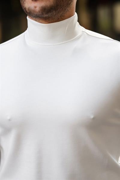 Erkek Balıkçı Yaka Modal Kumaş Esnek Kazak