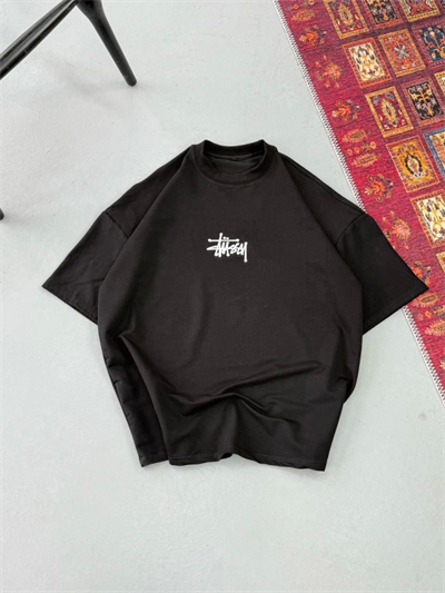 Erkek Baskılı Oversize T-shirt - Siyah