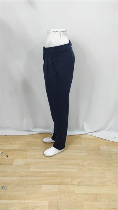 Erkek Belden Düğmeli Cepli Dokuma Pantolon