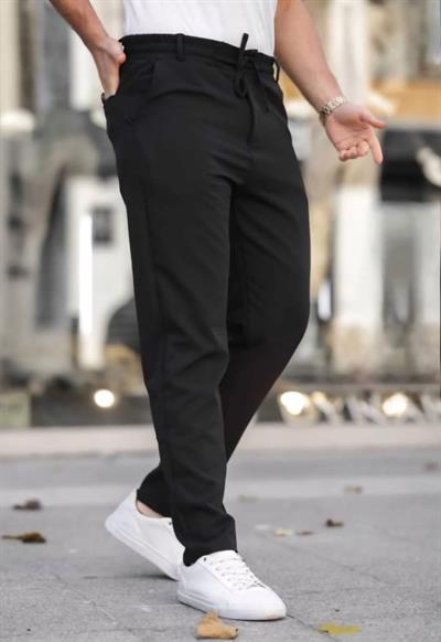 Erkek Beli Bağcıklı Jogger Pantolon