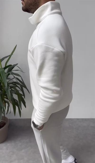 Erkek Beyaz Sweatshirt