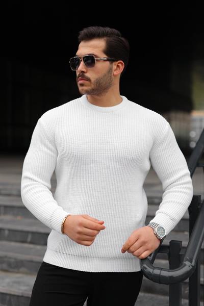 Erkek Bisiklet Yaka Örme Kazak