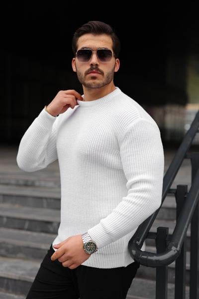 Erkek Bisiklet Yaka Örme Kazak