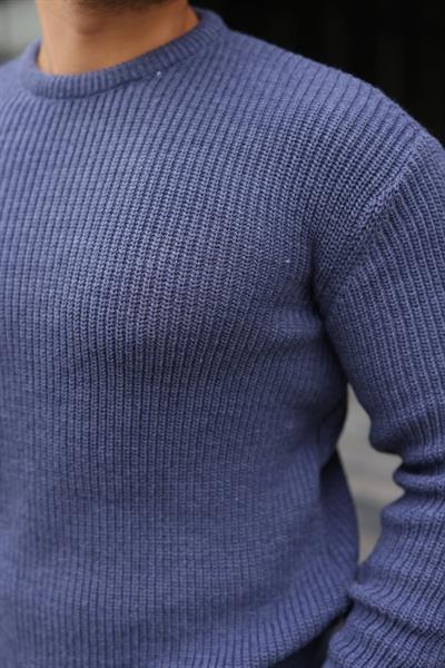 Erkek Bisiklet Yaka Örme Kazak