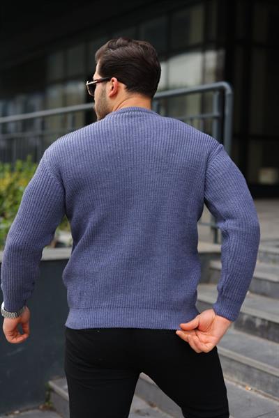 Erkek Bisiklet Yaka Örme Kazak