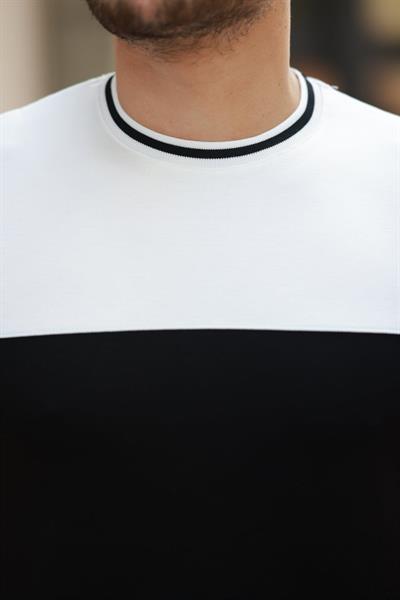 Erkek Bisiklet Yaka Parçalı Renk Oysho Kumaş Kısa Kollu Tshirt